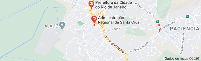Mapa de sub-prefeitura de santa cruz , rj